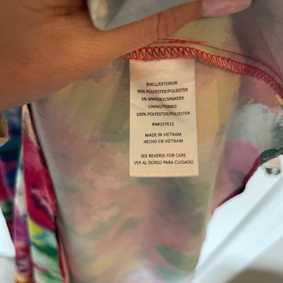 Women's Nicole Miller Watercolor Floral Maxi Dress- Medium - Picture 7 of 7